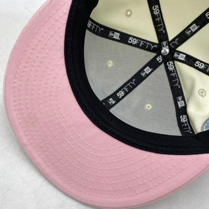 【中古品】【メンズ/レディース】 59FIFTY SEATTLE MARINERS シアトル・マリナーズ 帽子 キャップ 185-260318-tt-03-izu サイズ：7 3/4 (61.5cm) カラー：アイボリー×ピンク 万代Net店