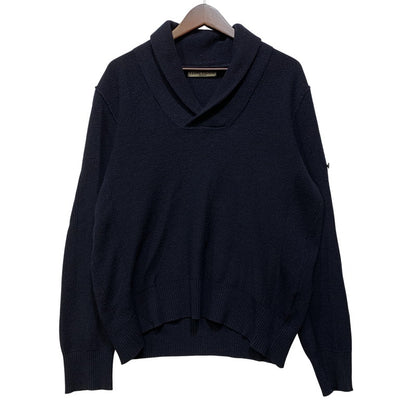 【現状渡し品】【メンズ】 STONE ISLAND ストーンアイランド 5315546C6 164 SHAWL COLLAR KNIT SWEATER ショールカラー ニット セーター トップス 141-260715-kh-08-izu サイズ：M カラー：ネイビー 万代Net店
