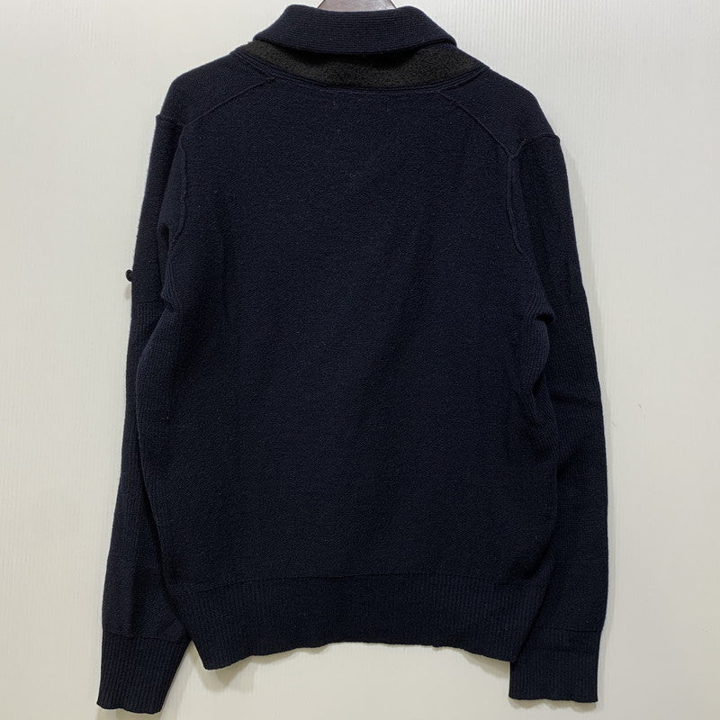 【現状渡し品】【メンズ】 STONE ISLAND ストーンアイランド 5315546C6 164 SHAWL COLLAR KNIT SWEATER ショールカラー ニット セーター トップス 141-260715-kh-08-izu サイズ：M カラー：ネイビー 万代Net店