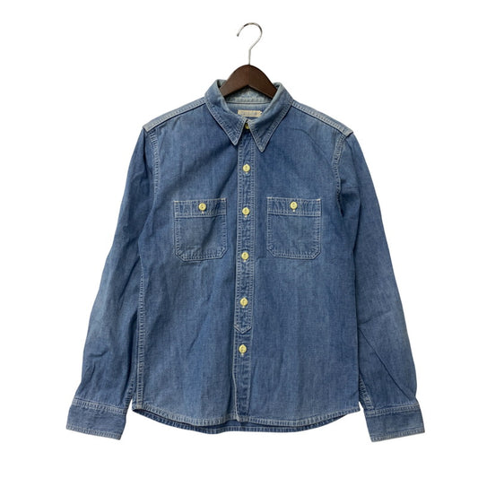 【中古品】【メンズ】 GOTTA ROLL ガッタ ロール THE FLAT HEAD ザ フラッド ヘッド チンスト付き DENIM WORK SHIRT デニム ワーク シャツ トップス 長袖 145-260317-cs-10-izu サイズ：38 カラー：インディゴ 万代Net店
