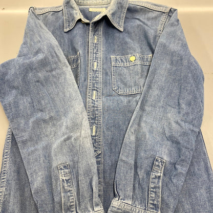 【中古品】【メンズ】 GOTTA ROLL ガッタ ロール THE FLAT HEAD ザ フラッド ヘッド チンスト付き DENIM WORK SHIRT デニム ワーク シャツ トップス 長袖 145-260317-cs-10-izu サイズ：38 カラー：インディゴ 万代Net店