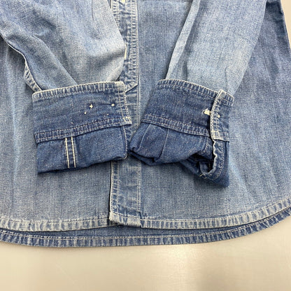 【中古品】【メンズ】 GOTTA ROLL ガッタ ロール THE FLAT HEAD ザ フラッド ヘッド チンスト付き DENIM WORK SHIRT デニム ワーク シャツ トップス 長袖 145-260317-cs-10-izu サイズ：38 カラー：インディゴ 万代Net店