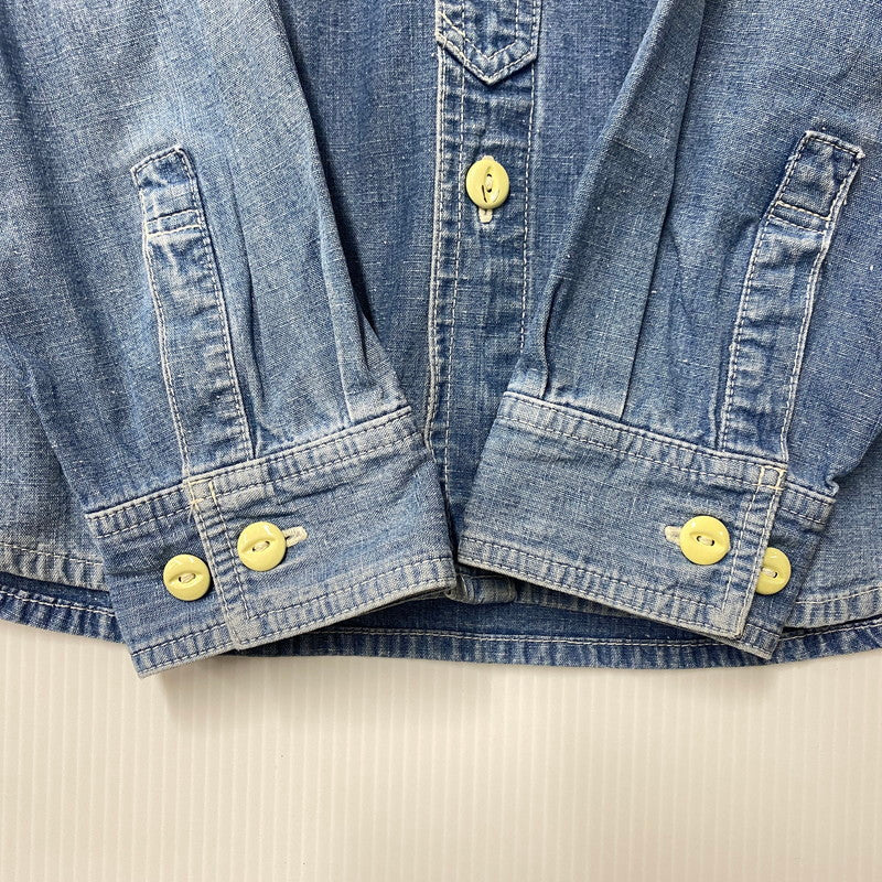 【中古品】【メンズ】 GOTTA ROLL ガッタ ロール THE FLAT HEAD ザ フラッド ヘッド チンスト付き DENIM WORK SHIRT デニム ワーク シャツ トップス 長袖 145-260317-cs-10-izu サイズ：38 カラー：インディゴ 万代Net店