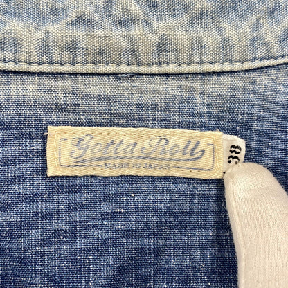 【中古品】【メンズ】 GOTTA ROLL ガッタ ロール THE FLAT HEAD ザ フラッド ヘッド チンスト付き DENIM WORK SHIRT デニム ワーク シャツ トップス 長袖 145-260317-cs-10-izu サイズ：38 カラー：インディゴ 万代Net店