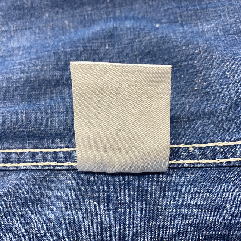 【中古品】【メンズ】 GOTTA ROLL ガッタ ロール THE FLAT HEAD ザ フラッド ヘッド チンスト付き DENIM WORK SHIRT デニム ワーク シャツ トップス 長袖 145-260317-cs-10-izu サイズ：38 カラー：インディゴ 万代Net店