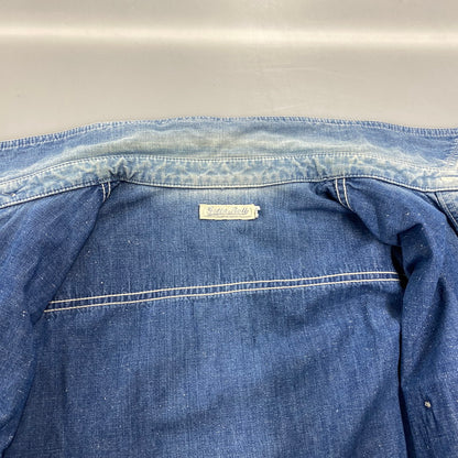 【中古品】【メンズ】 GOTTA ROLL ガッタ ロール THE FLAT HEAD ザ フラッド ヘッド チンスト付き DENIM WORK SHIRT デニム ワーク シャツ トップス 長袖 145-260317-cs-10-izu サイズ：38 カラー：インディゴ 万代Net店
