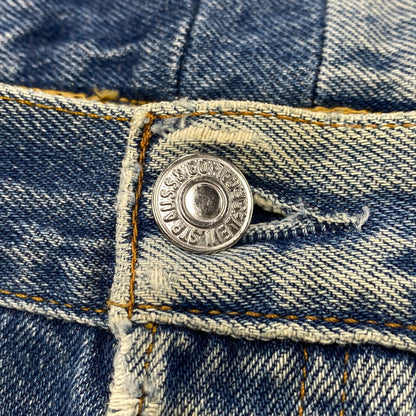 【現状渡し品】【メンズ】 SUNNY SIDE UP サニーサイドアップ 再構築 DAMAGE DENIM PANTS ダメージ デニムパンツ ボトムス 151-260319-kh-04-izu カラー：インディゴ 万代Net店