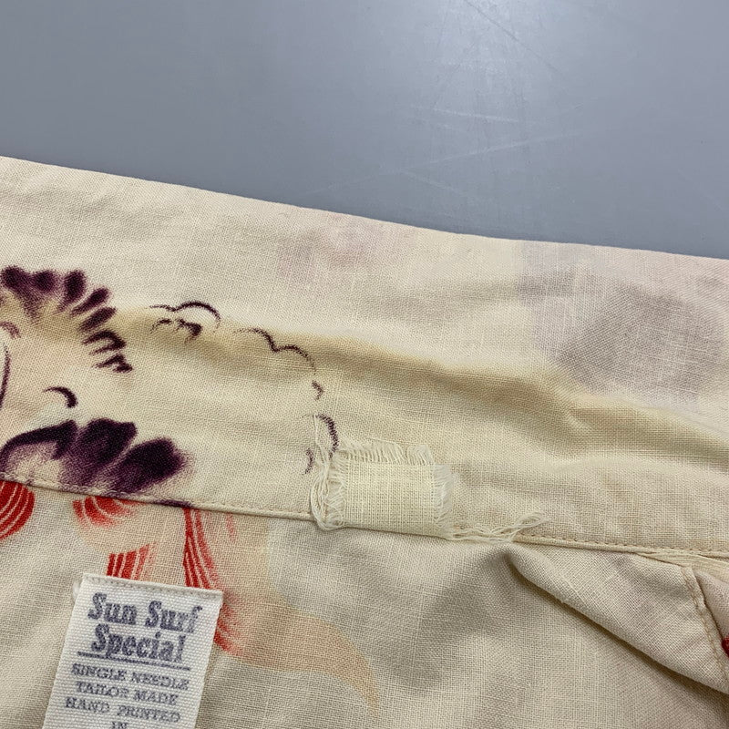 【中古品】【メンズ】 SPECIAL EDITION スペシャルエディション 唐獅子牡丹 KARAJISHI BOTAN SS SHIRT ショートスリーブ シャツ トップス 145-260314-kh-02-izu カラー：ベージュ系 万代Net店