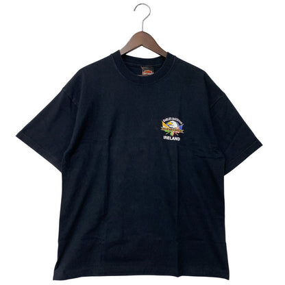 【中古品】【メンズ】 USA製"IRELAND EAGLE"PRINT S S TEE アイルランド イーグル プリント Tシャツ 半袖 トップス 146-260319-yn-08-izu サイズ：L カラー：ブラック 万代Net店