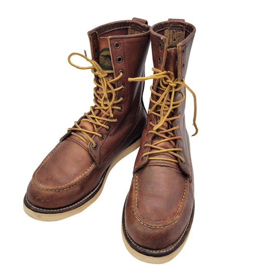 【現状渡し品】【メンズ】 RED WING レッドウィング 半円犬タグ通常 8-INCH CLASSIC MOC 8インチ クラシック モック ブーツ 靴 164-260315-kh-04-izu サイズ：8 1/2D カラー：ブラウン 万代Net店