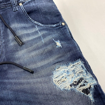 【現状渡し品】【メンズ】 069CU KROOLEY-CB DAMAGE JOGG JEANS ダメージ ジョグ ジーンズ ボトムス 152-260319-yn-04-izu サイズ：28 カラー：インディゴ 万代Net店