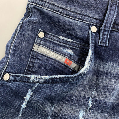 【現状渡し品】【メンズ】 069CU KROOLEY-CB DAMAGE JOGG JEANS ダメージ ジョグ ジーンズ ボトムス 152-260319-yn-04-izu サイズ：28 カラー：インディゴ 万代Net店