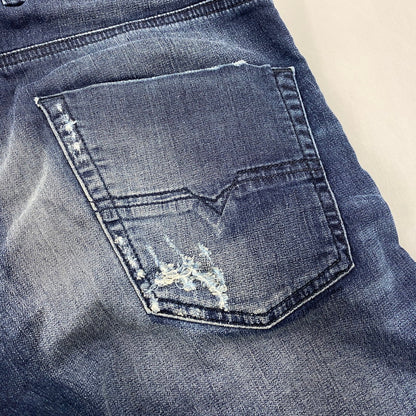 【現状渡し品】【メンズ】 069CU KROOLEY-CB DAMAGE JOGG JEANS ダメージ ジョグ ジーンズ ボトムス 152-260319-yn-04-izu サイズ：28 カラー：インディゴ 万代Net店