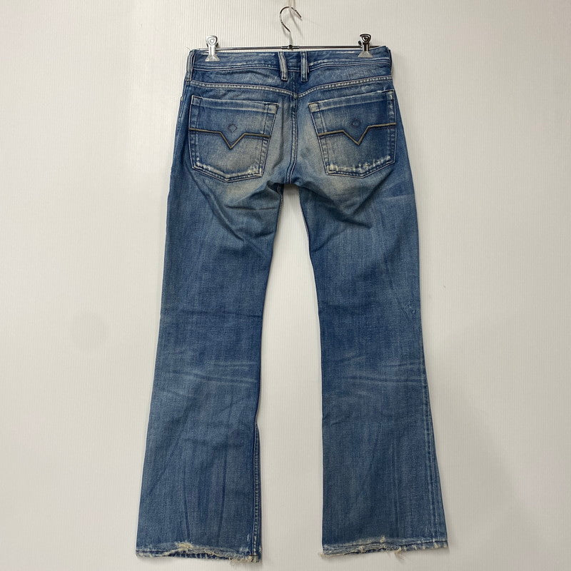 【中古品】【メンズ】 BUTTON FLY DAMAGE FLARE DENIM PANTS ボタン フライ ダメージ フレア デニム パンツ ボトムス 152-260319-yn-03-izu サイズ：31 カラー：インディゴ 万代Net店