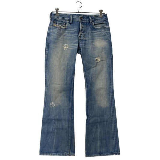 【中古品】【メンズ】 BUTTON FLY DAMAGE FLARE DENIM PANTS ボタン フライ ダメージ フレア デニム パンツ ボトムス 152-260319-yn-03-izu サイズ：31 カラー：インディゴ 万代Net店
