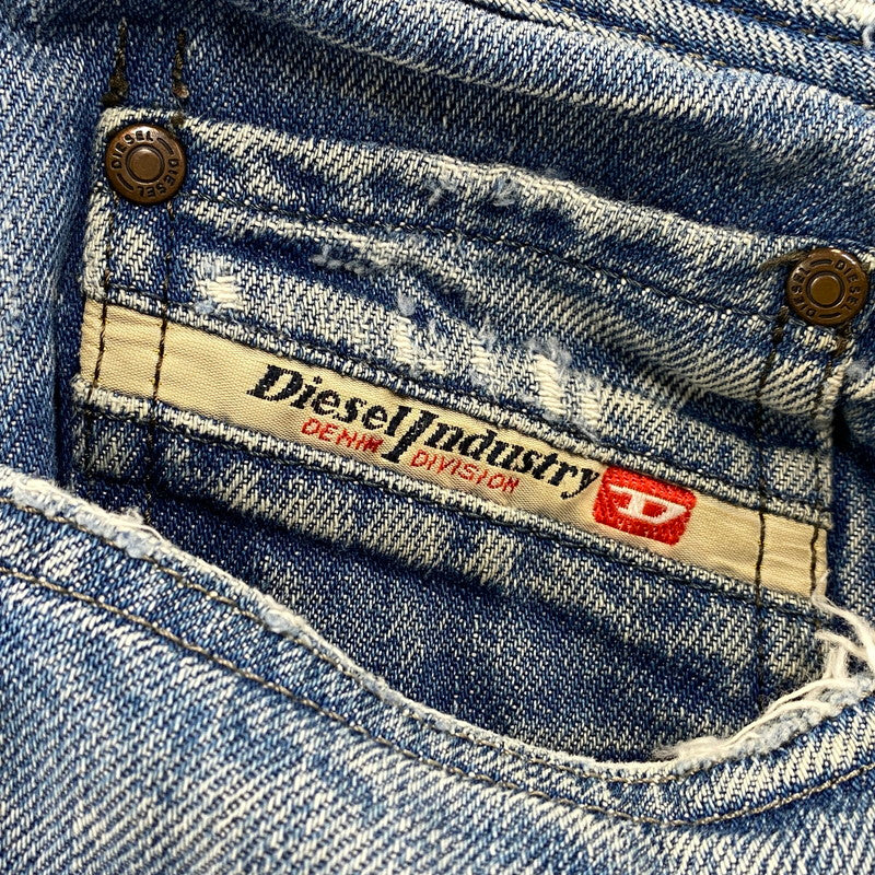 【中古品】【メンズ】 BUTTON FLY DAMAGE FLARE DENIM PANTS ボタン フライ ダメージ フレア デニム パンツ ボトムス 152-260319-yn-03-izu サイズ：31 カラー：インディゴ 万代Net店