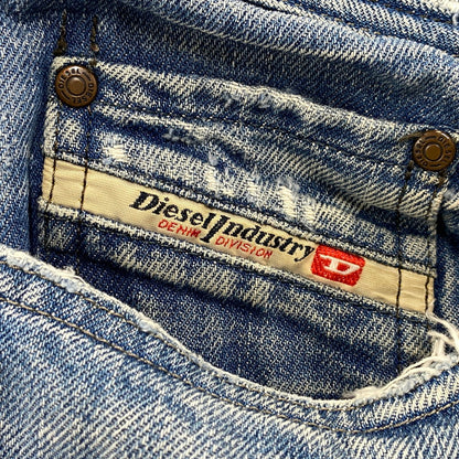 【中古品】【メンズ】 BUTTON FLY DAMAGE FLARE DENIM PANTS ボタン フライ ダメージ フレア デニム パンツ ボトムス 152-260319-yn-03-izu サイズ：31 カラー：インディゴ 万代Net店
