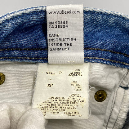 【中古品】【メンズ】 BUTTON FLY DAMAGE FLARE DENIM PANTS ボタン フライ ダメージ フレア デニム パンツ ボトムス 152-260319-yn-03-izu サイズ：31 カラー：インディゴ 万代Net店
