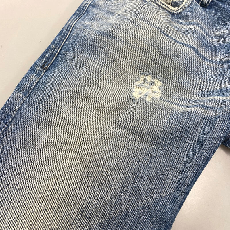 【中古品】【メンズ】 BUTTON FLY DAMAGE FLARE DENIM PANTS ボタン フライ ダメージ フレア デニム パンツ ボトムス 152-260319-yn-03-izu サイズ：31 カラー：インディゴ 万代Net店