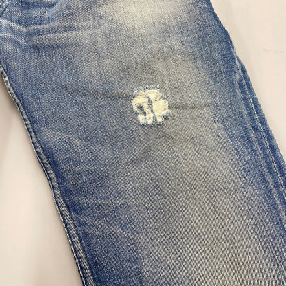 【中古品】【メンズ】 BUTTON FLY DAMAGE FLARE DENIM PANTS ボタン フライ ダメージ フレア デニム パンツ ボトムス 152-260319-yn-03-izu サイズ：31 カラー：インディゴ 万代Net店