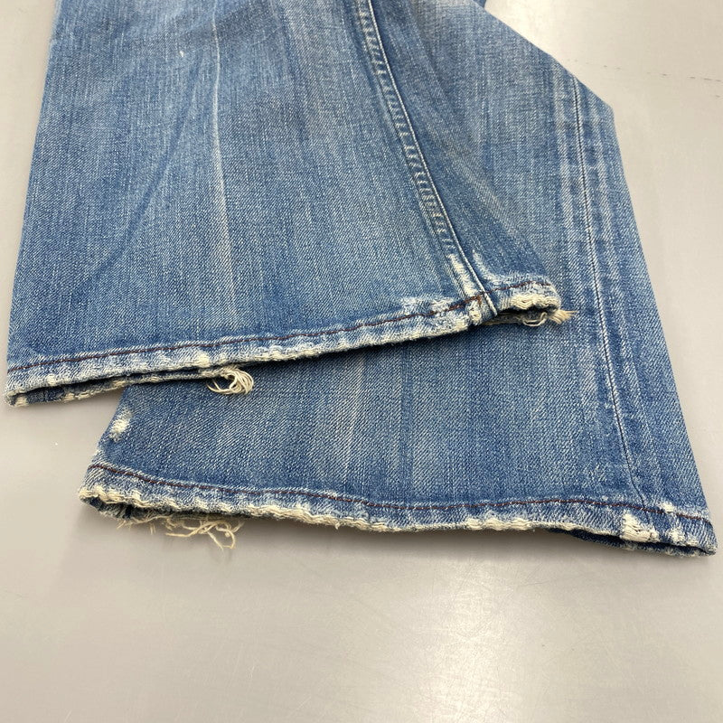 【中古品】【メンズ】 BUTTON FLY DAMAGE FLARE DENIM PANTS ボタン フライ ダメージ フレア デニム パンツ ボトムス 152-260319-yn-03-izu サイズ：31 カラー：インディゴ 万代Net店