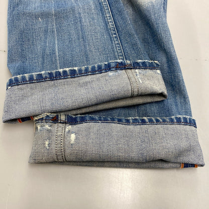 【中古品】【メンズ】 BUTTON FLY DAMAGE FLARE DENIM PANTS ボタン フライ ダメージ フレア デニム パンツ ボトムス 152-260319-yn-03-izu サイズ：31 カラー：インディゴ 万代Net店