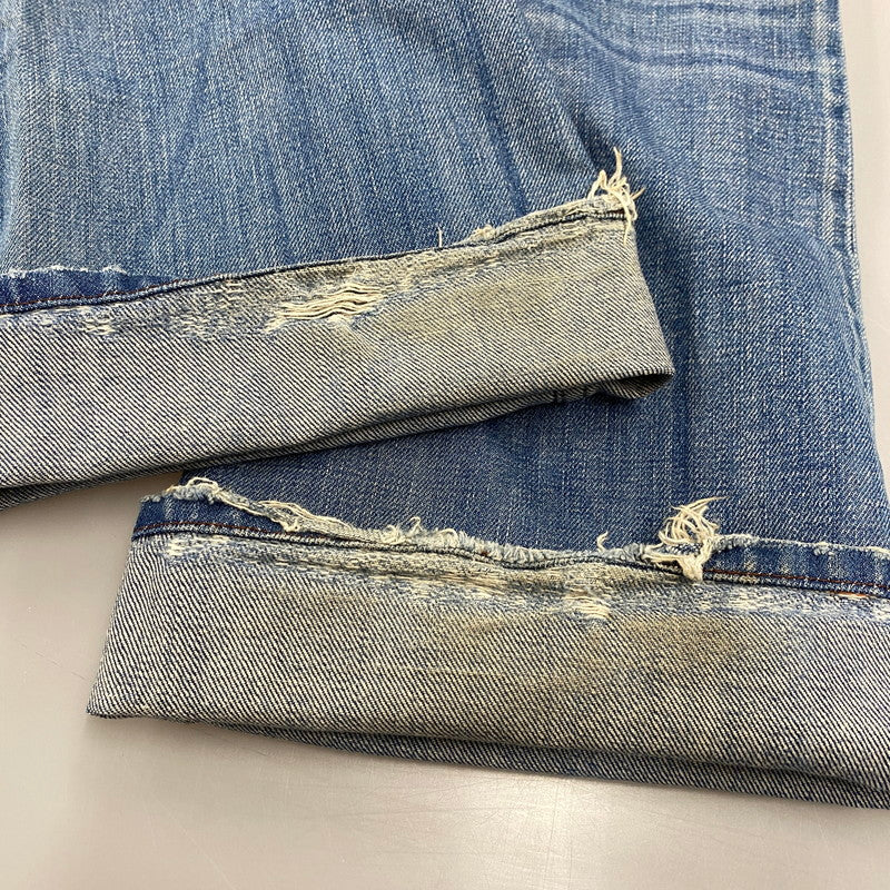 【中古品】【メンズ】 BUTTON FLY DAMAGE FLARE DENIM PANTS ボタン フライ ダメージ フレア デニム パンツ ボトムス 152-260319-yn-03-izu サイズ：31 カラー：インディゴ 万代Net店