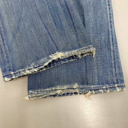 【中古品】【メンズ】 BUTTON FLY DAMAGE FLARE DENIM PANTS ボタン フライ ダメージ フレア デニム パンツ ボトムス 152-260319-yn-03-izu サイズ：31 カラー：インディゴ 万代Net店