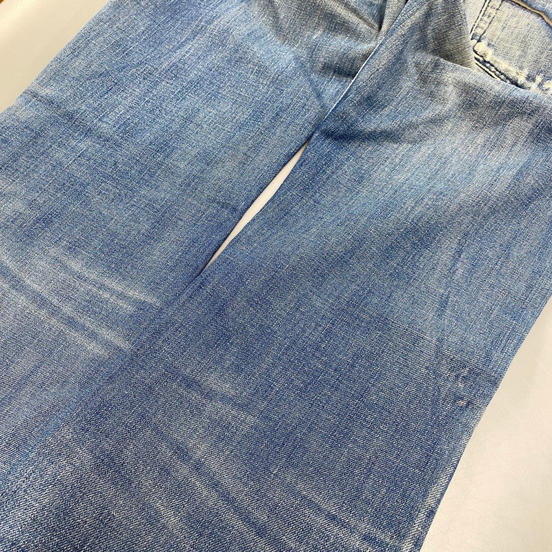 【中古品】【メンズ】 BUTTON FLY DAMAGE FLARE DENIM PANTS ボタン フライ ダメージ フレア デニム パンツ ボトムス 152-260319-yn-03-izu サイズ：31 カラー：インディゴ 万代Net店
