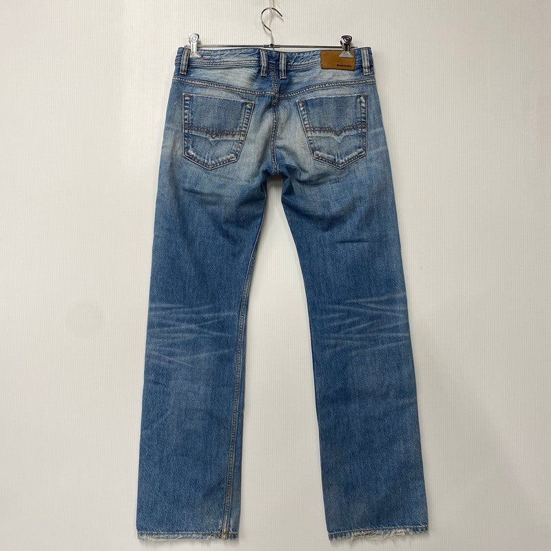 【中古品】【メンズ】 WASH 008A2 BUTTON FLY DAMAGE VIKER PANTS ボタン フライ ダメージ バイカー パンツ ボトムス 152-260319-yn-06-izu サイズ：32×32 カラー：インディゴ 万代Net店