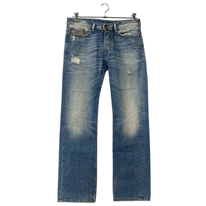 【中古品】【メンズ】 WASH 008A2 BUTTON FLY DAMAGE VIKER PANTS ボタン フライ ダメージ バイカー パンツ ボトムス 152-260319-yn-06-izu サイズ：32×32 カラー：インディゴ 万代Net店