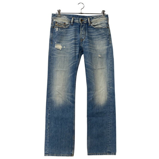 【中古品】【メンズ】 WASH 008A2 BUTTON FLY DAMAGE VIKER PANTS ボタン フライ ダメージ バイカー パンツ ボトムス 152-260319-yn-06-izu サイズ：32×32 カラー：インディゴ 万代Net店
