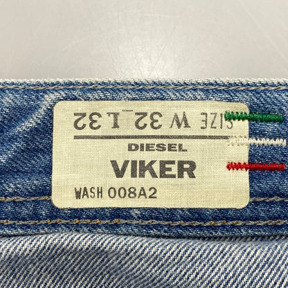 【中古品】【メンズ】 WASH 008A2 BUTTON FLY DAMAGE VIKER PANTS ボタン フライ ダメージ バイカー パンツ ボトムス 152-260319-yn-06-izu サイズ：32×32 カラー：インディゴ 万代Net店