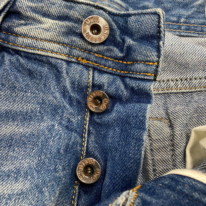 【中古品】【メンズ】 WASH 008A2 BUTTON FLY DAMAGE VIKER PANTS ボタン フライ ダメージ バイカー パンツ ボトムス 152-260319-yn-06-izu サイズ：32×32 カラー：インディゴ 万代Net店
