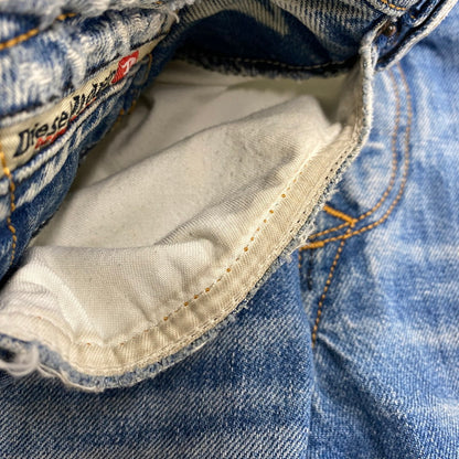 【中古品】【メンズ】 WASH 008A2 BUTTON FLY DAMAGE VIKER PANTS ボタン フライ ダメージ バイカー パンツ ボトムス 152-260319-yn-06-izu サイズ：32×32 カラー：インディゴ 万代Net店