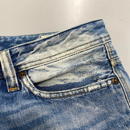 【中古品】【メンズ】 WASH 008A2 BUTTON FLY DAMAGE VIKER PANTS ボタン フライ ダメージ バイカー パンツ ボトムス 152-260319-yn-06-izu サイズ：32×32 カラー：インディゴ 万代Net店