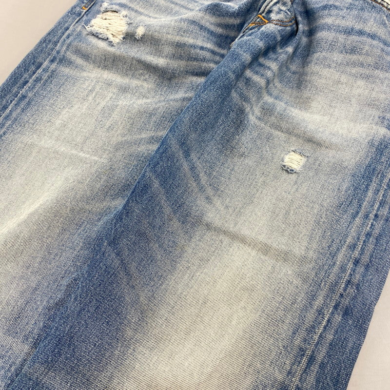 【中古品】【メンズ】 WASH 008A2 BUTTON FLY DAMAGE VIKER PANTS ボタン フライ ダメージ バイカー パンツ ボトムス 152-260319-yn-06-izu サイズ：32×32 カラー：インディゴ 万代Net店