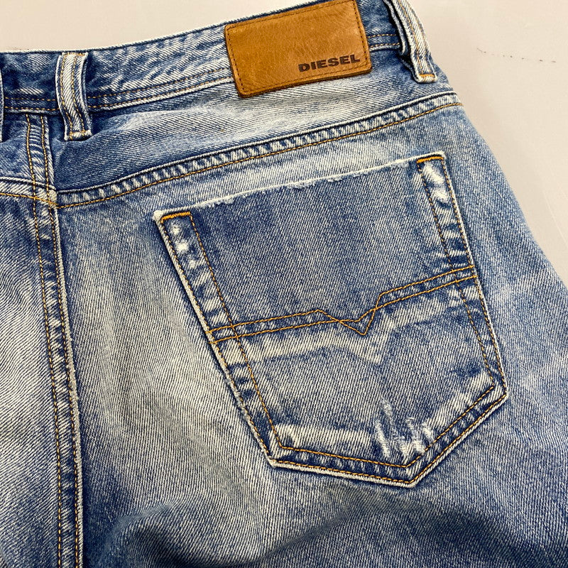 【中古品】【メンズ】 WASH 008A2 BUTTON FLY DAMAGE VIKER PANTS ボタン フライ ダメージ バイカー パンツ ボトムス 152-260319-yn-06-izu サイズ：32×32 カラー：インディゴ 万代Net店