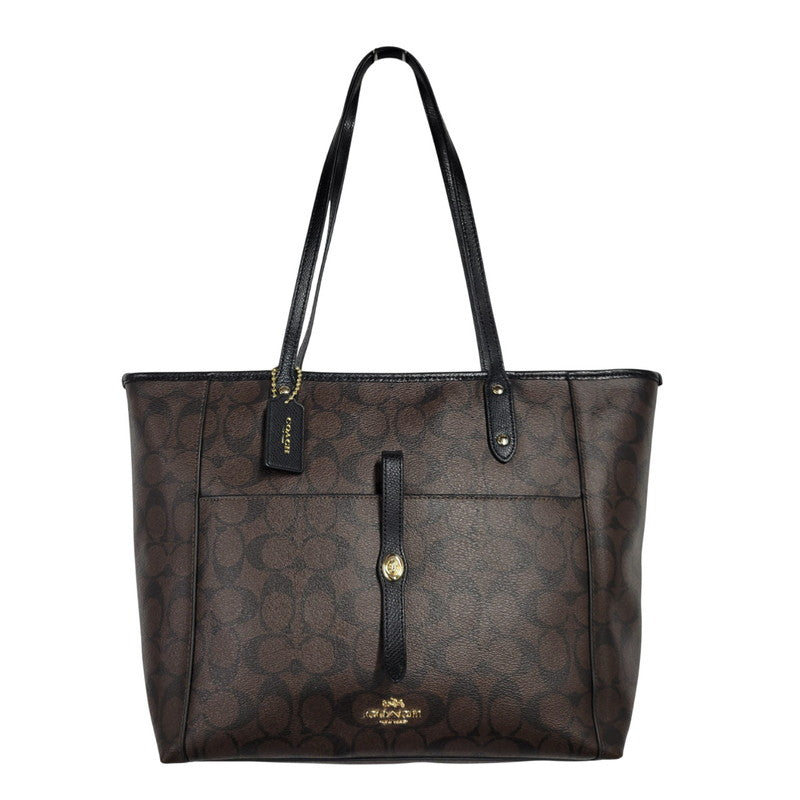【中古品】【レディース】 COACH コーチ F54700 シグネチャー シティ ジップ トートバッグ カバン 180-260319-kh-12-izu カラー：ブラウン 万代Net店