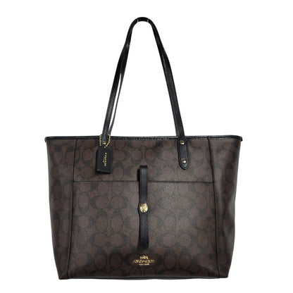【中古品】【レディース】 COACH コーチ F54700 シグネチャー シティ ジップ トートバッグ カバン 180-260319-kh-12-izu カラー：ブラウン 万代Net店