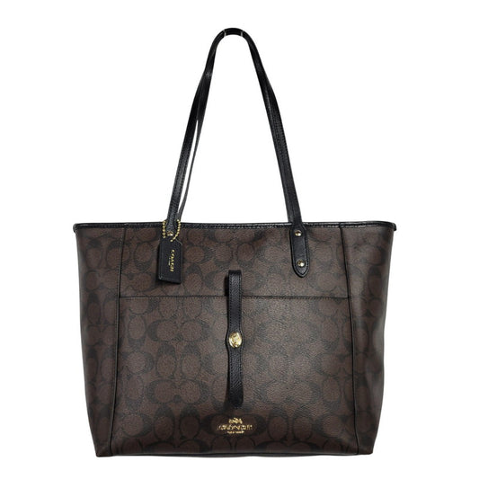 【中古品】【レディース】 COACH コーチ F54700 シグネチャー シティ ジップ トートバッグ カバン 180-260319-kh-12-izu カラー：ブラウン 万代Net店