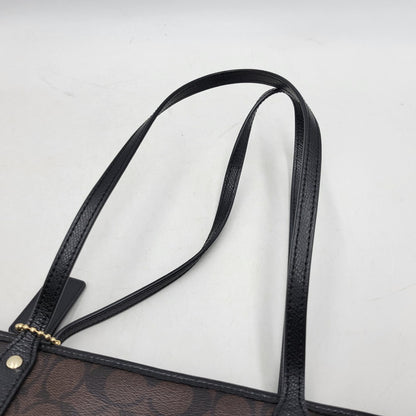 【中古品】【レディース】 COACH コーチ F54700 シグネチャー シティ ジップ トートバッグ カバン 180-260319-kh-12-izu カラー：ブラウン 万代Net店