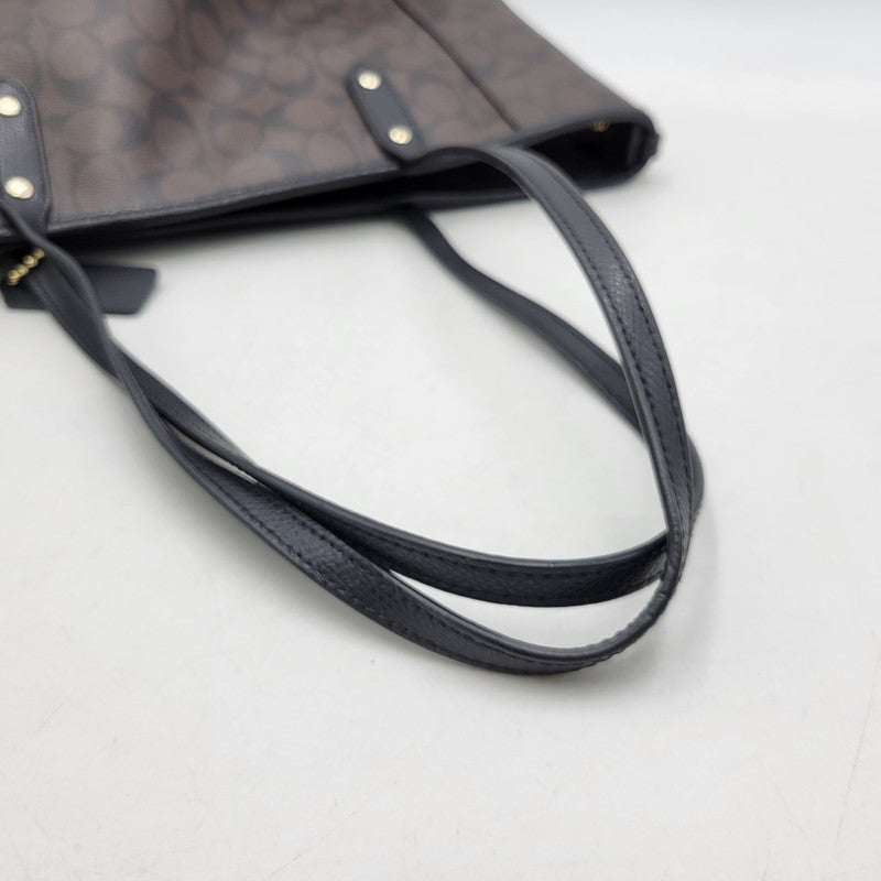 【中古品】【レディース】 COACH コーチ F54700 シグネチャー シティ ジップ トートバッグ カバン 180-260319-kh-12-izu カラー：ブラウン 万代Net店