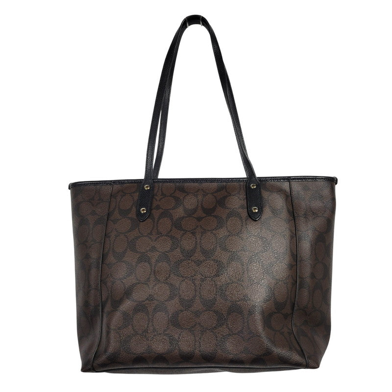 【中古品】【レディース】 COACH コーチ F54700 シグネチャー シティ ジップ トートバッグ カバン 180-260319-kh-12-izu カラー：ブラウン 万代Net店