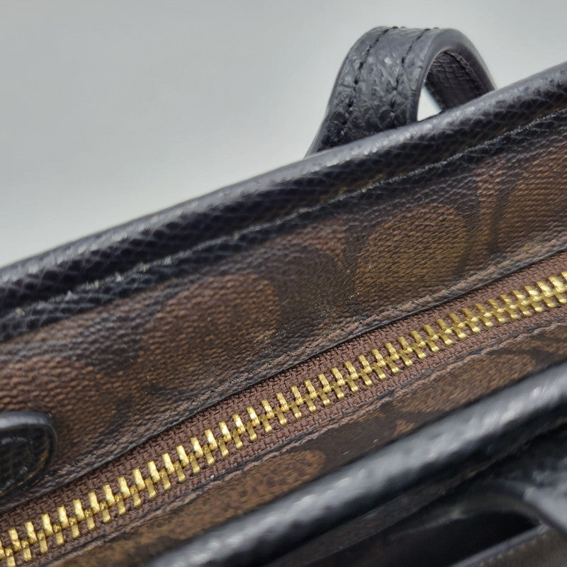 【中古品】【レディース】 COACH コーチ F54700 シグネチャー シティ ジップ トートバッグ カバン 180-260319-kh-12-izu カラー：ブラウン 万代Net店