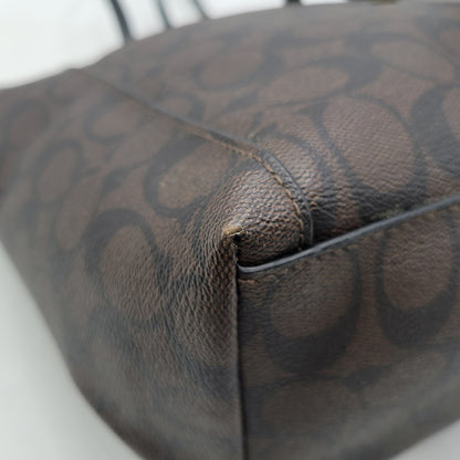 【中古品】【レディース】 COACH コーチ F54700 シグネチャー シティ ジップ トートバッグ カバン 180-260319-kh-12-izu カラー：ブラウン 万代Net店