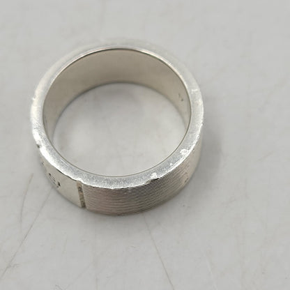 【中古品】【メンズ/レディース】 AG925 LOGO RING ロゴ リング 指輪 182-260315-kh-03-izu サイズ：17 カラー：シルバー 万代Net店