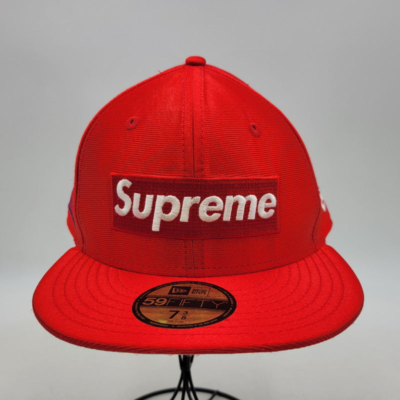 【中古品】【メンズ/レディース】 SUPREME×NEWERA シュプリーム × ニューエラ DAZZLE BOX LOGO 59FIFTY BB CAP ダズール ボックス ロゴ BB キャップ 帽子 185-260316-yn-04-izu サイズ：7 3/8(58.7cm) カラー：レッド 万代Net店