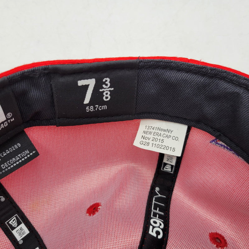 【中古品】【メンズ/レディース】 SUPREME×NEWERA シュプリーム × ニューエラ DAZZLE BOX LOGO 59FIFTY BB CAP ダズール ボックス ロゴ BB キャップ 帽子 185-260316-yn-04-izu サイズ：7 3/8(58.7cm) カラー：レッド 万代Net店