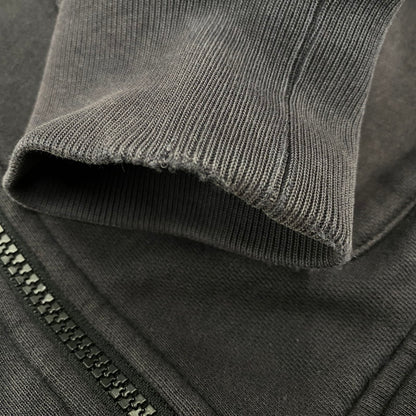【現状渡し品】【メンズ】 OLD STUSSY AUTHENTIC オールド ステューシー オーセンティック ZIP UP HOODED SWEATSHIRT ジップアップ フーデッド スウェットシャツ パーカー 142-260315-as-03-izu サイズ：M カラー：ブラック系 万代Net店